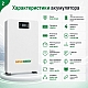 LiFePO4 51,2V/100Ah Акумулятор Genix Green з Wi-Fi, Smart BMS, LCD-дисплеєм 5,12 кВт*год для систем резервного живлення