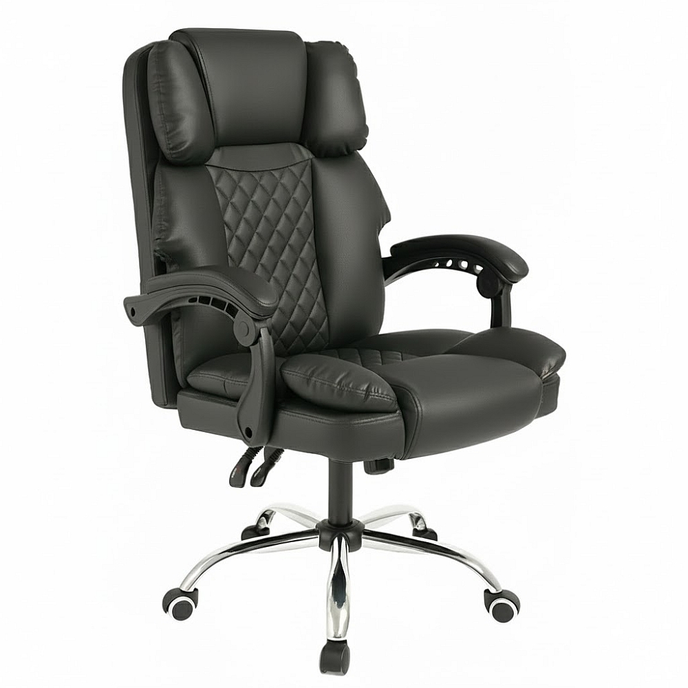 Офісне крісло до 150 кг Master Prestige KO42CZ Чорне комп'ютерне крісло для дому та офісу