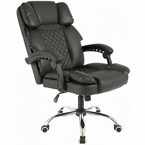 Офісне крісло до 150 кг Master Prestige KO42CZ Чорне комп'ютерне крісло для дому та офісу