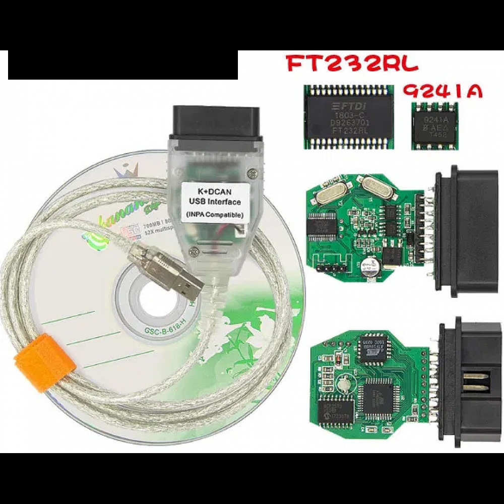 BMW INPA діагностичний сканер K + DCAN FT232RL OBD2 BMW INPA діагностичний сканер K + DCAN FT232RL OBD2