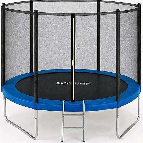Батут SkyJump 183 см захисна сітка + драбинка, 6 футів для дітей