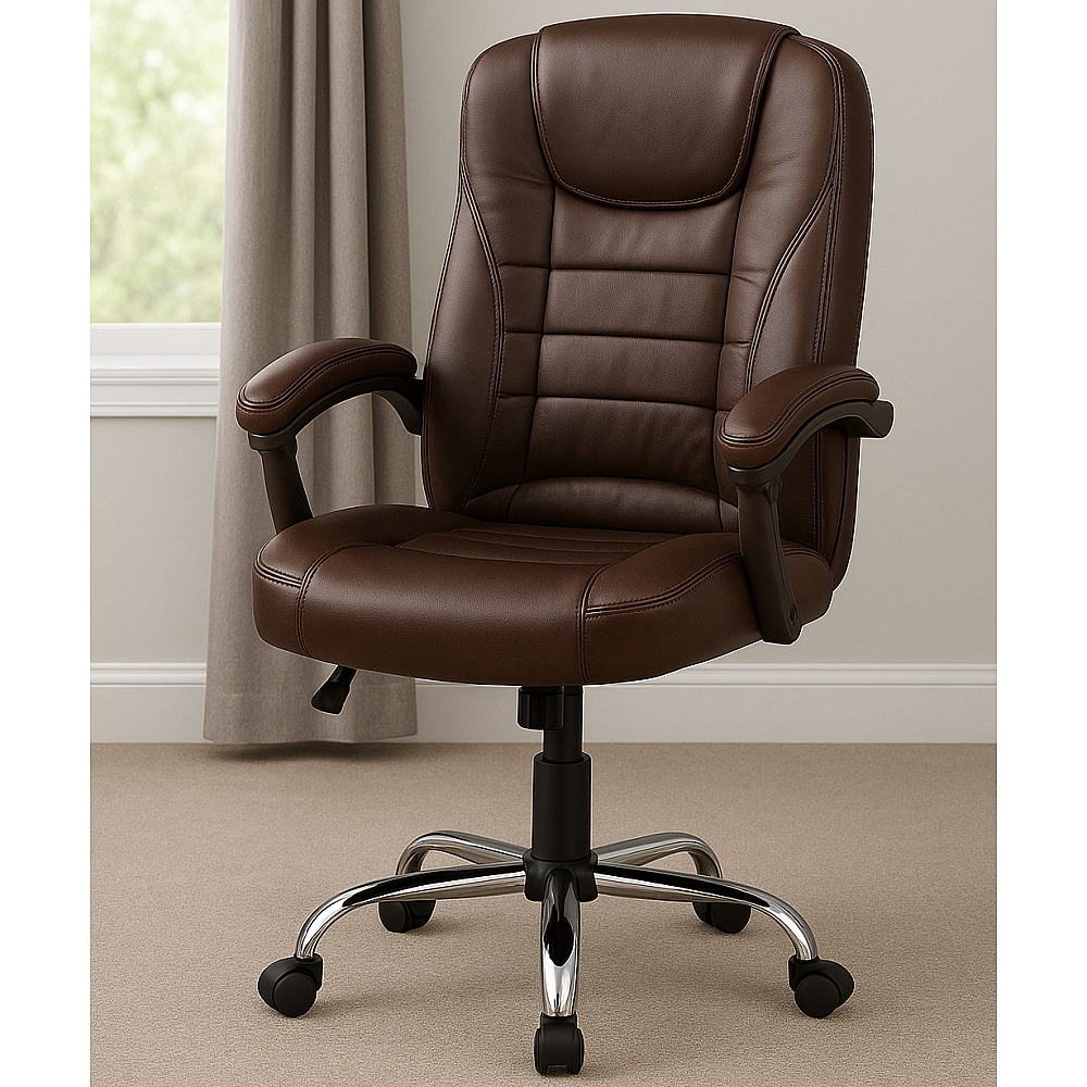 Офісне крісло Prime Reg Коричневе комп'ютерне крісло