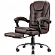 Офісне крісло Prime Premium з підніжкою, Коричневе комп'ютерне крісло