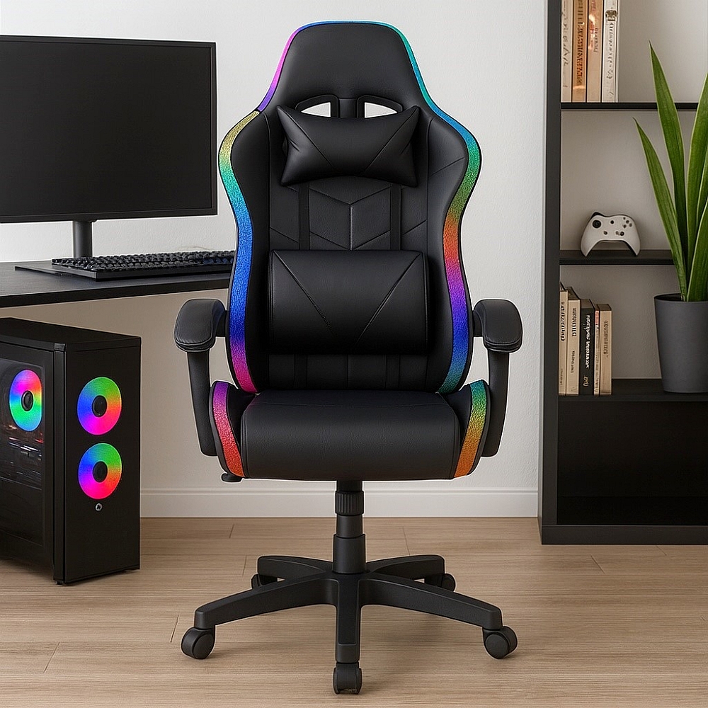 Крісло геймерське ProGame з RGB підсвіткою GX-150 комп'ютерне ігрове