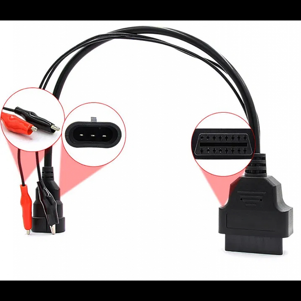 Перехідник для сканера 3 Pin OBD 2 для Chery, Fiat, Lancia, Amulet Перехідник для сканера 3 Pin OBD 2 для Chery, Fiat, Lancia, Amulet