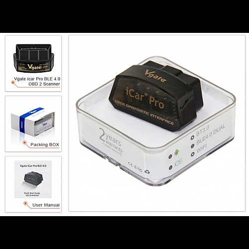 Діагностичний OBD2 сканер Vgate iCar Pro ELM327 Блютуз 3 Android Діагностичний OBD2 сканер Vgate iCar Pro ELM327 Блютуз 3 Android