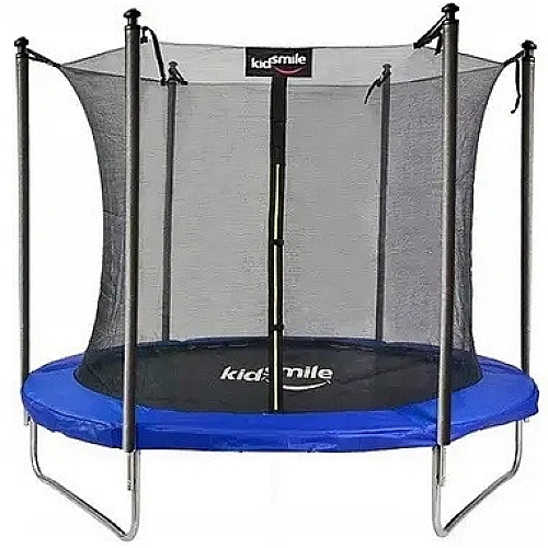 Батут Ekspand Kidsmile 374 см внутрішня сітка синій Посилений