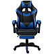 Оригінал Крісло геймерське підліткове з підставкою для ніг Comfort Game синє