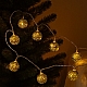 Гірлянда світлодіодна Кульки на батарейках, Золотистий, прикраса різдвяна