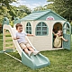 Набір дитячий ТМ Doloni Будиночок XL та гірка велика 243 см, молочно-м’ятний