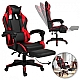 Геймерське комп'ютерне крісло з підставкою для ніг STRIKER ONE для підлітків та дорослих Червоне