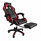 Геймерське комп'ютерне крісло з підставкою для ніг STRIKER ONE для підлітків та дорослих Червоне