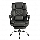 Офісне крісло до 150 кг з підставкою для ніг Axeon Premium Чорне
