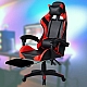 Геймерське крісло з підставкою для ніг Gamer Pro Jaguar Plus Червоне комп'ютерне ігрове