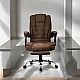 Оригінальне офісне крісло Axeon VIP з тканини, з масажем та підставкою для ніг, до 130 кг, коричневе