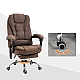 Оригінальне офісне крісло Axeon VIP з тканини, з масажем та підставкою для ніг, до 130 кг, коричневе