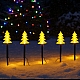 Набір садових світильників Ялинки 5шт. LED, таймер 6 годин, теплий білий