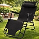 Комплект шезлонг-лежак Axeon 2 шт, до 120 кг, чорний, розкладний