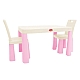Дитячий набір ТМ Doloni Будиночок XL, гірка велика 243 см, стіл та два стільці, рожево-молочний