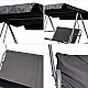 Садова гойдалка 3-місна Comfort Soft чорна, з матрацом, навісом, посилена до 260 кг, для саду та двору