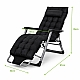 Комплект садових пляжних крісел Ideal Garden Premium з матрацом та подушкою, до 125 кг, чорний, шезлонг для саду та тераси, 4 шт