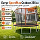 Батут 366 см SportPlus до 150 кг внутрішня сітка помаранчевий
