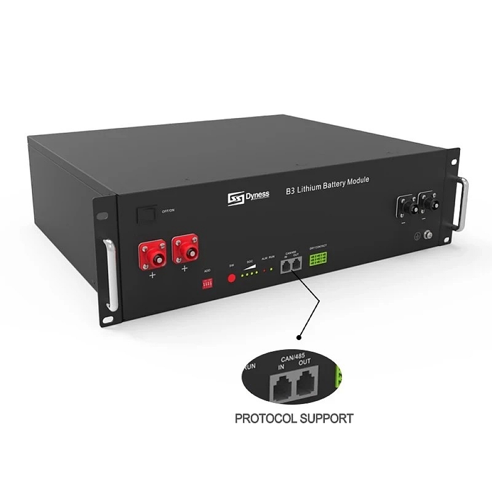 LiFePO4 акумулятор Dyness B3 3,6 кВт 48V/75Ah для системи енергозабезпечення будинку, квартири