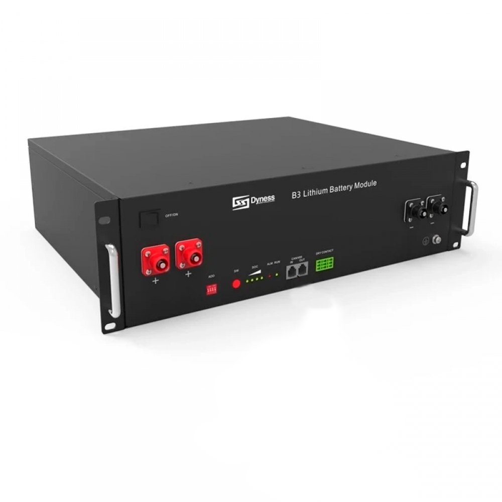LiFePO4 акумулятор Dyness B3 3,6 кВт 48V/75Ah для системи енергозабезпечення будинку, квартири