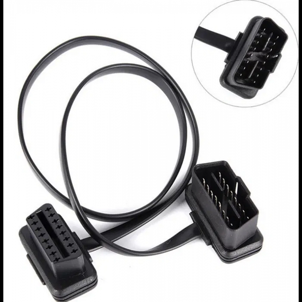 Кабель удлинитель 60 см OBD2 ОБД 16-pin - папа на х 16-pin мама Кабель удлинитель 60 см OBD2 ОБД 16-pin - папа на х 16-pin мама