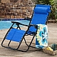 Комплект шезлонг-лежак з підстаканником Axeon 2 шт., синій, складний з текстилену