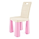 Дитячий стіл та два стільці, Doloni пластиковий Рожево-молочний