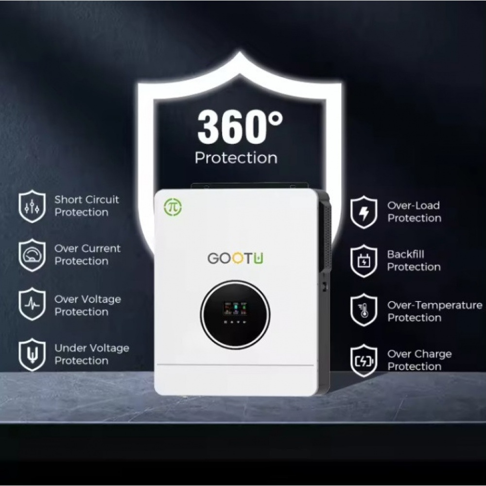 6,2 кВт Комплект резервного живлення Гібридний інвертор Gootu + акумулятор Dyness B4850 LiFePO4