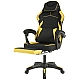 Ігрове крісло Vector KO48CZE з підніжкою та масажем, тканинне, Чорно-жовте