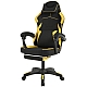 Ігрове крісло Vector KO48CZE з підніжкою та масажем, тканинне, Чорно-жовте