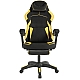 Ігрове крісло Vector KO48CZE з підніжкою та масажем, тканинне, Чорно-жовте