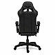Оригінальне геймерське крісло до 130 кг з масажною подушкою, підніжкою ThroneX чорне 
