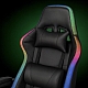 Крісло геймерське ProGame з RGB підсвіткою, підставка для ніг GX-150 комп'ютерне ігрове
