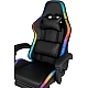 Крісло геймерське ProGame з RGB підсвіткою, підставка для ніг GX-150 комп'ютерне ігрове