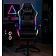 Крісло геймерське ProGame з RGB підсвіткою, підставка для ніг GX-150 комп'ютерне ігрове