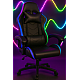 Крісло геймерське ProGame з RGB підсвіткою, підставка для ніг GX-150 комп'ютерне ігрове
