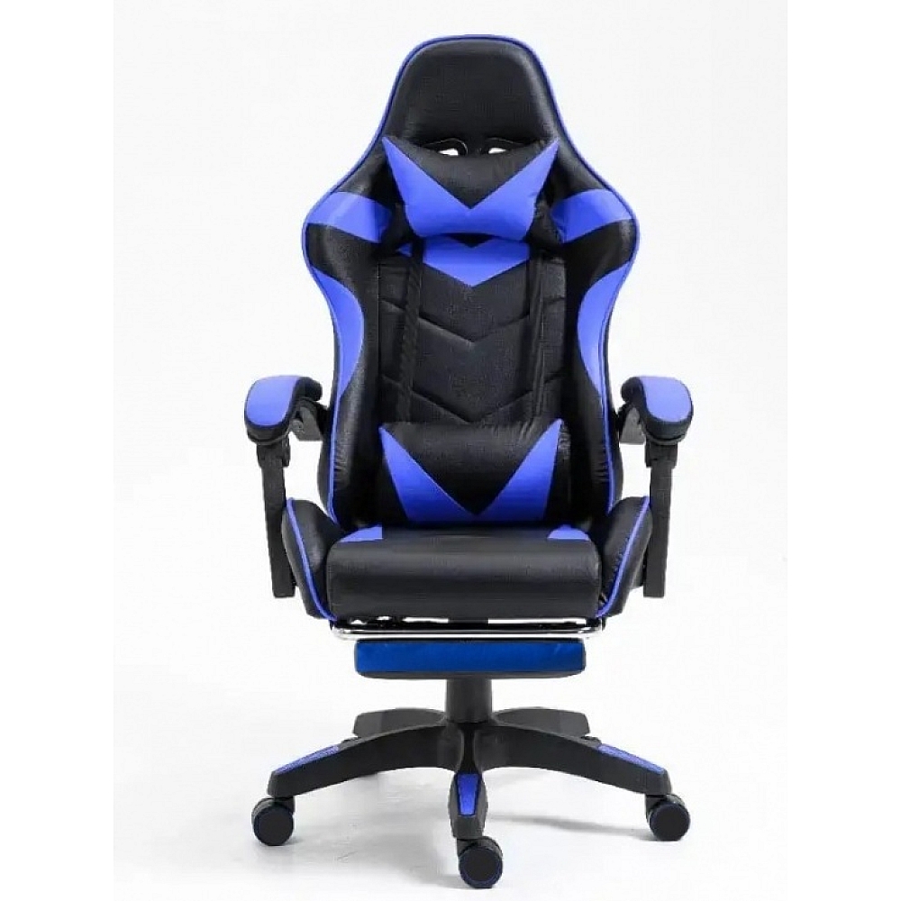 Крісло геймерське з підставкою для ніг Comfort Game синє