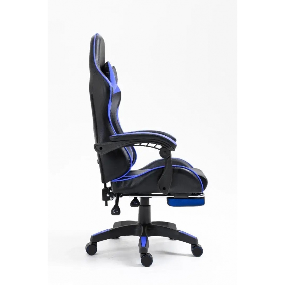 Крісло геймерське з підставкою для ніг Comfort Game синє