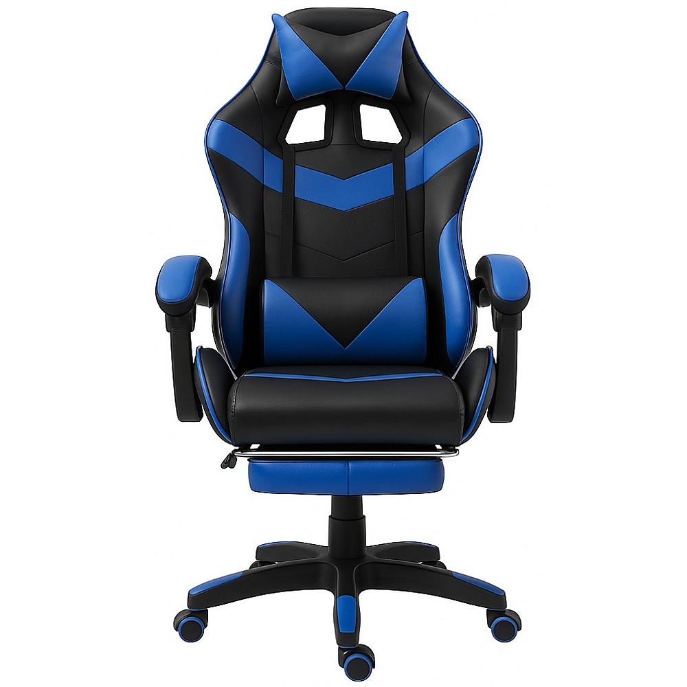 Крісло геймерське з підставкою для ніг Comfort Game синє