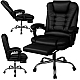 Офісне комп'ютерне крісло з підніжкою Boss Чорне