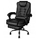 Офісне комп'ютерне крісло з підніжкою Boss Чорне