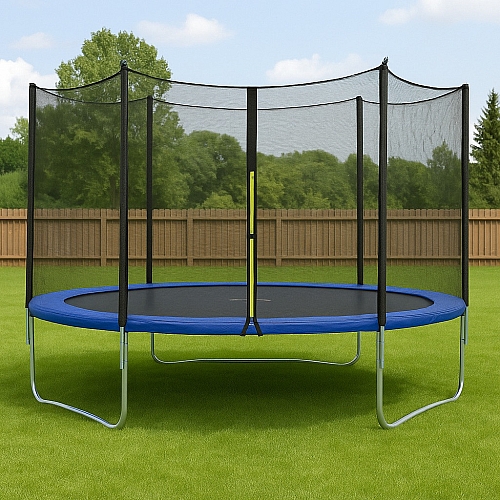 Батут FunJump 252 см захисна сітка, 8 футів дитячий стрибковий