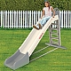 Набір дитячий ТМ Doloni Будиночок XL та гірка велика 243 см, біло-сірий