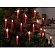 Новорічна світлодіодна гірлянда Свічки 20 шт червона із затискачами