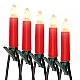Новорічна світлодіодна гірлянда Свічки 20 шт червона із затискачами