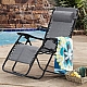 Шезлонг-лежак з підстаканником Axeon, сірий, складний з текстилену